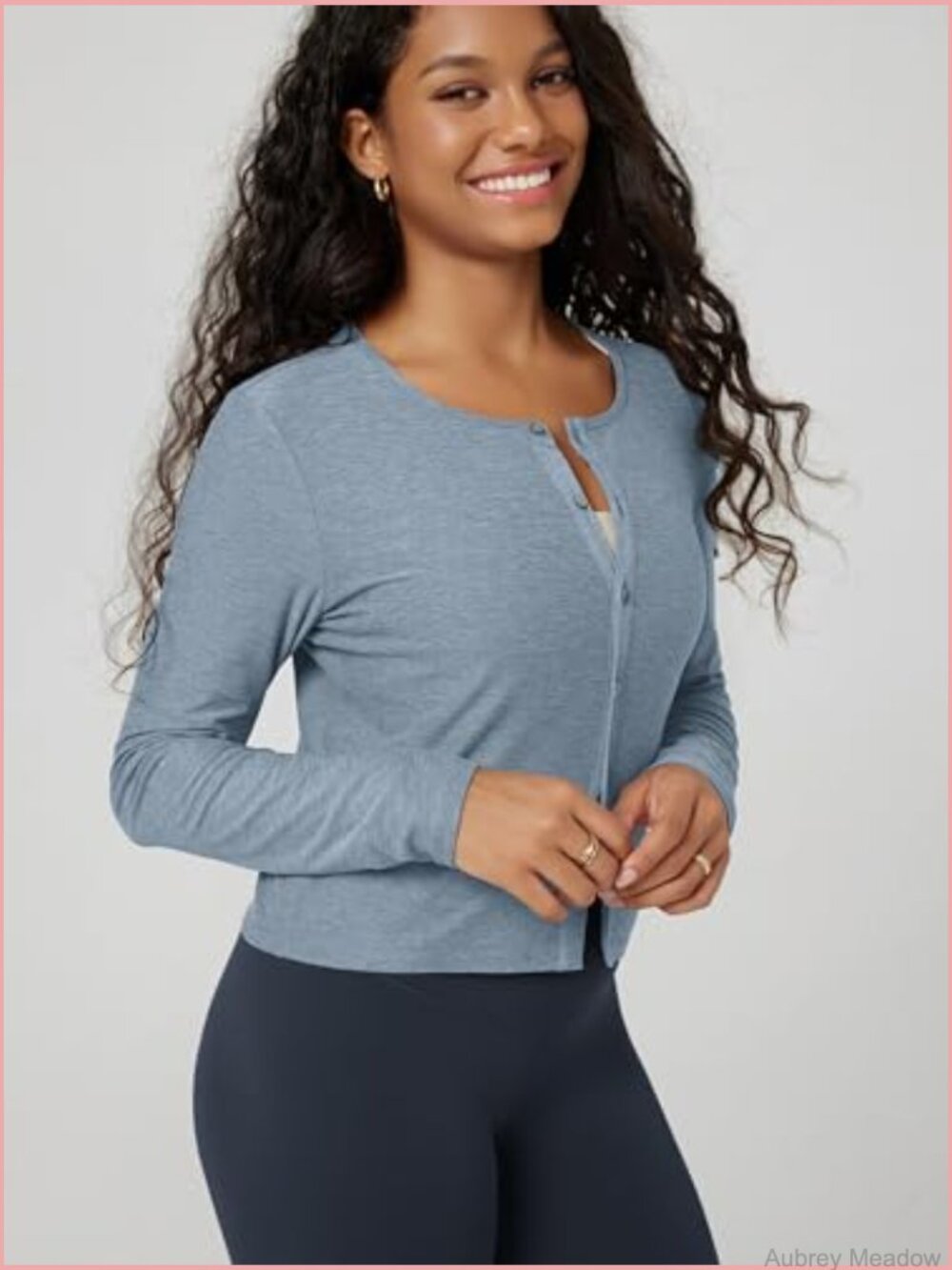Ultra Soft Tech Performance Long Sleeve Crop Cardigan - Picture 3 of 6